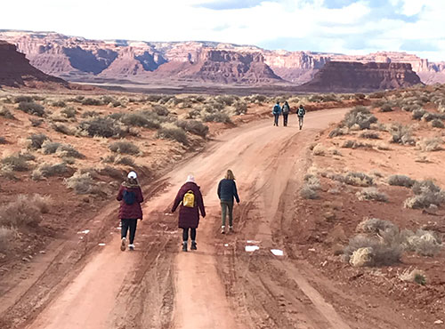 people hiking